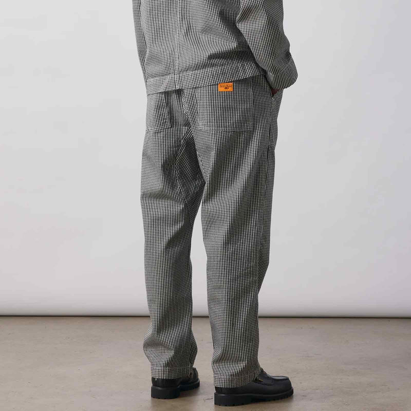 House Gingham Chef Pants black