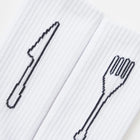 Knife & Fork Socks white Service Works
