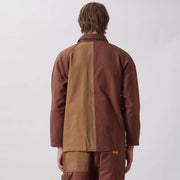 Patchwork Utility Chef Pants brown