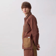 Patchwork Utility Chef Pants brown