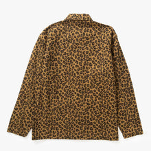 Patterned Easy Chef Overshirt  brown leopard