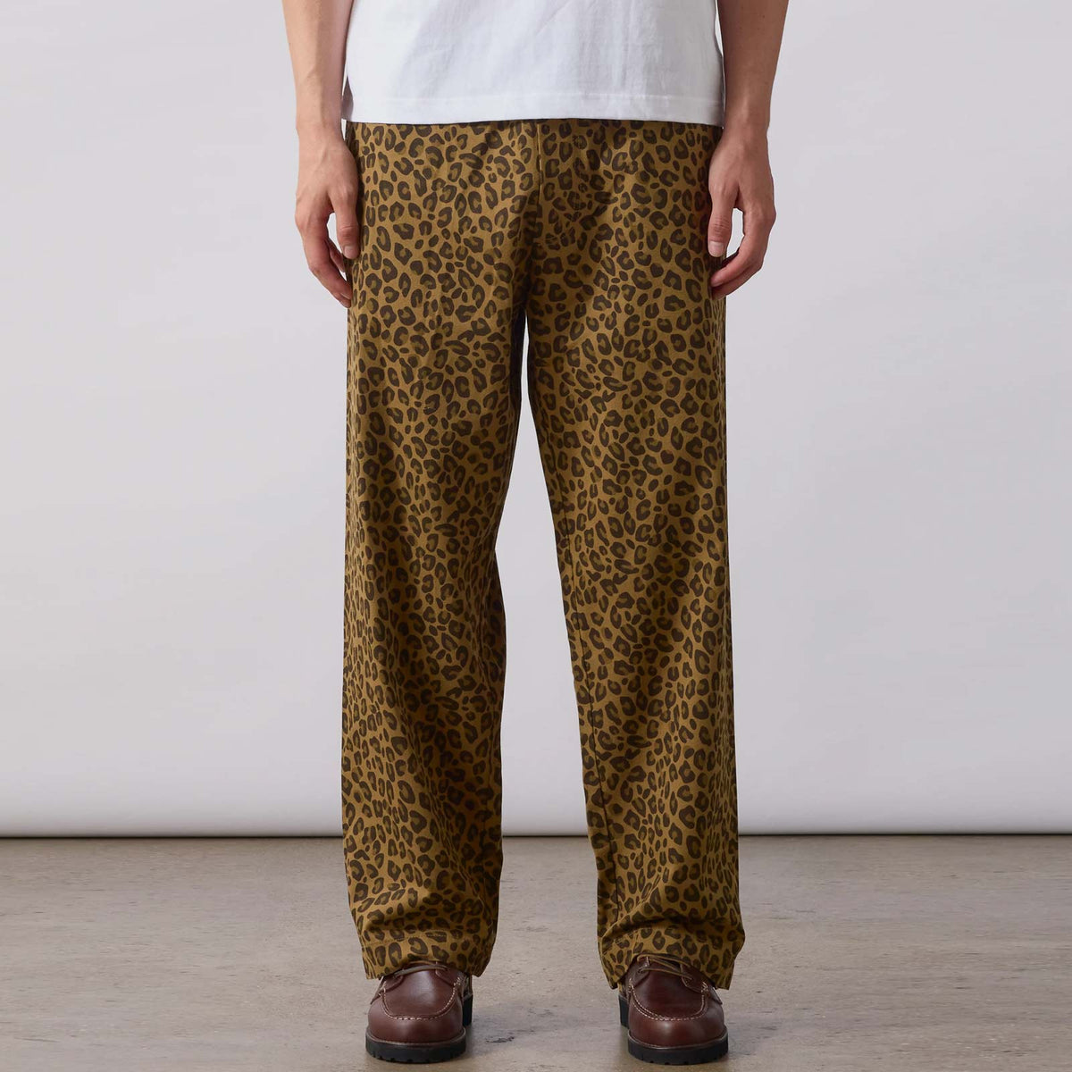 Patterned Easy Chef Pants brown leopard