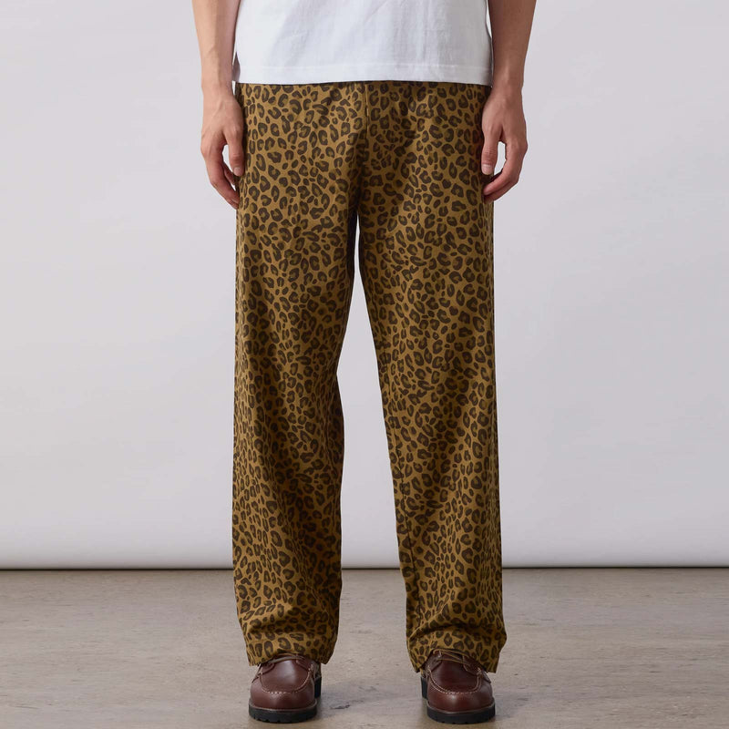 Patterned Easy Chef Pants brown leopard