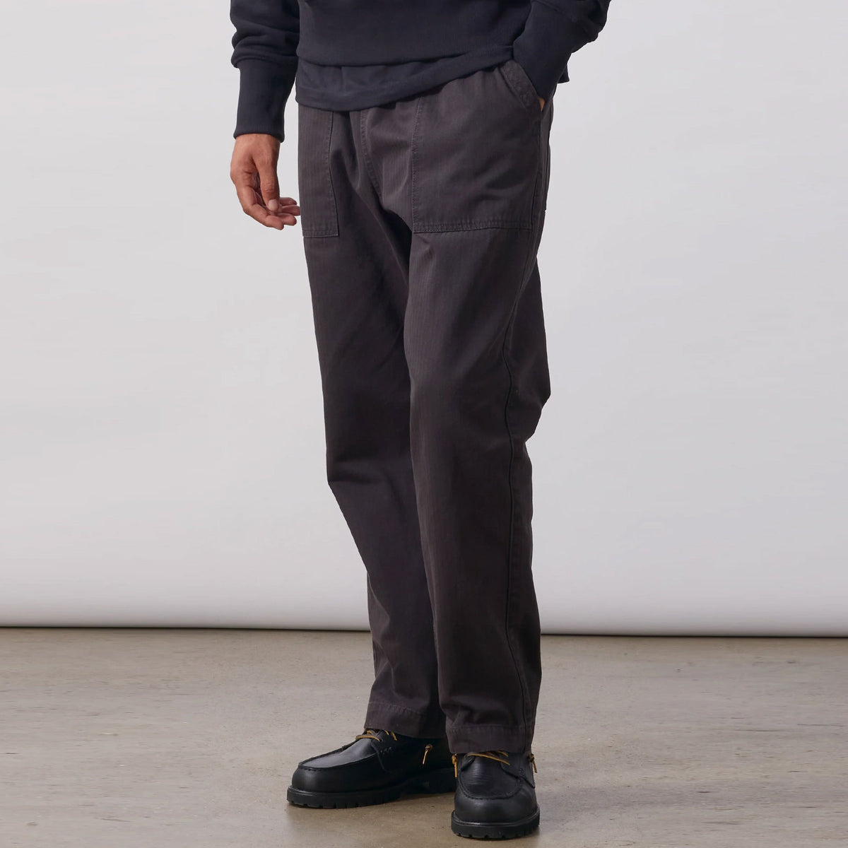 Pigment Herringbone Chef Pants black