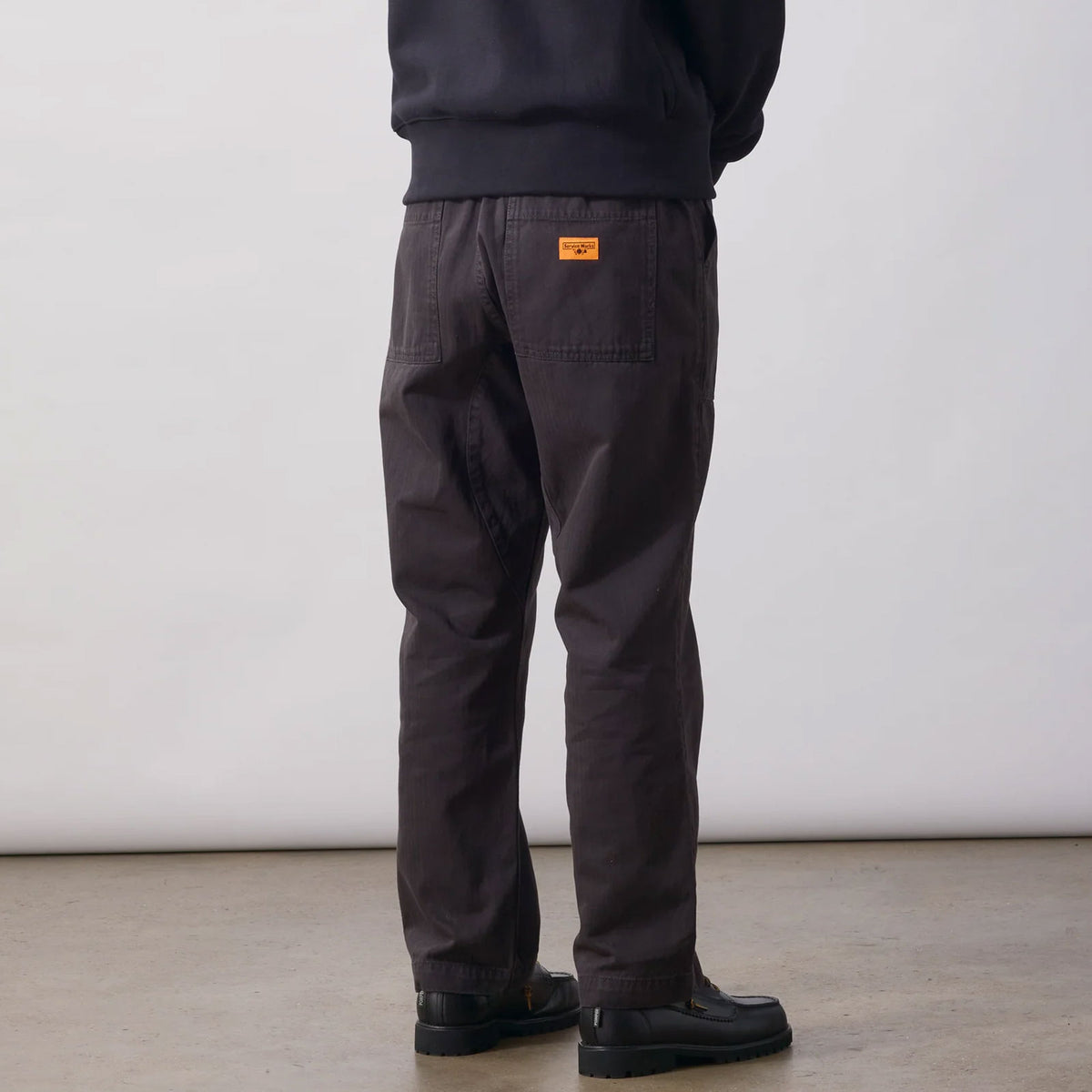Pigment Herringbone Chef Pants black