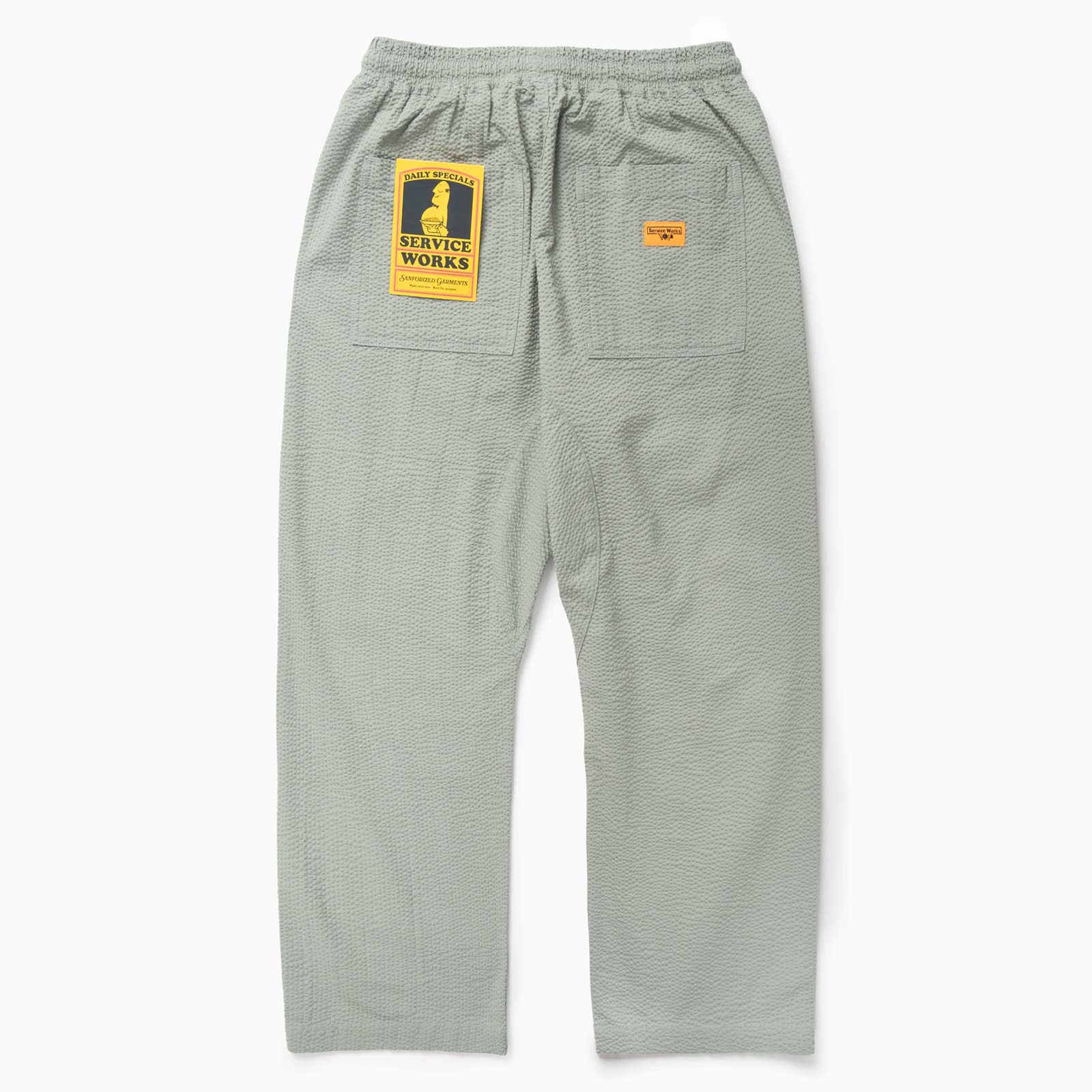 Seersucker Chef Pants sage Service Works