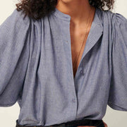 A View Blouse chambray blue