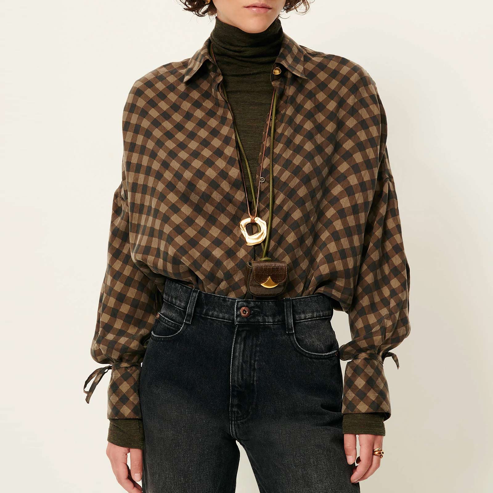 Armanchecks Shirt moss mood Sessùn