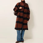 Bleechecks Mid Lenght Coat navyrust Sessùn