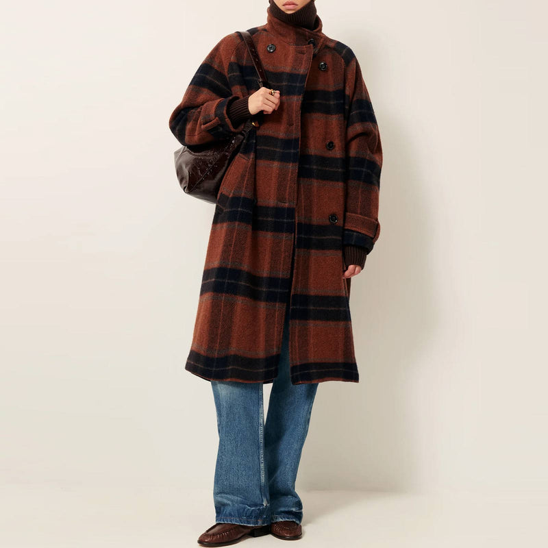 Bleechecks Mid Lenght Coat navyrust Sessùn