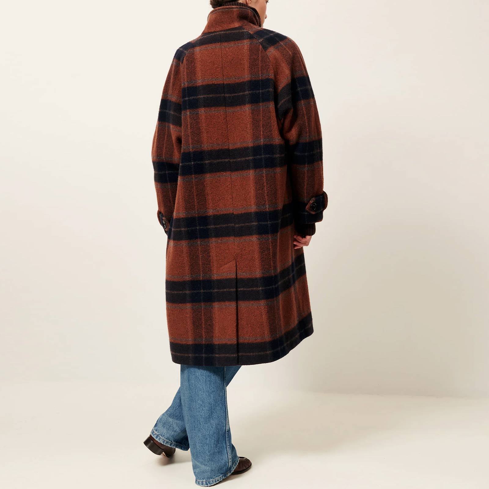 Bleechecks Mid Lenght Coat navyrust Sessùn