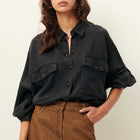 Botaniella Shirt broken black Sessùn