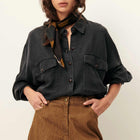 Botaniella Shirt broken black Sessùn