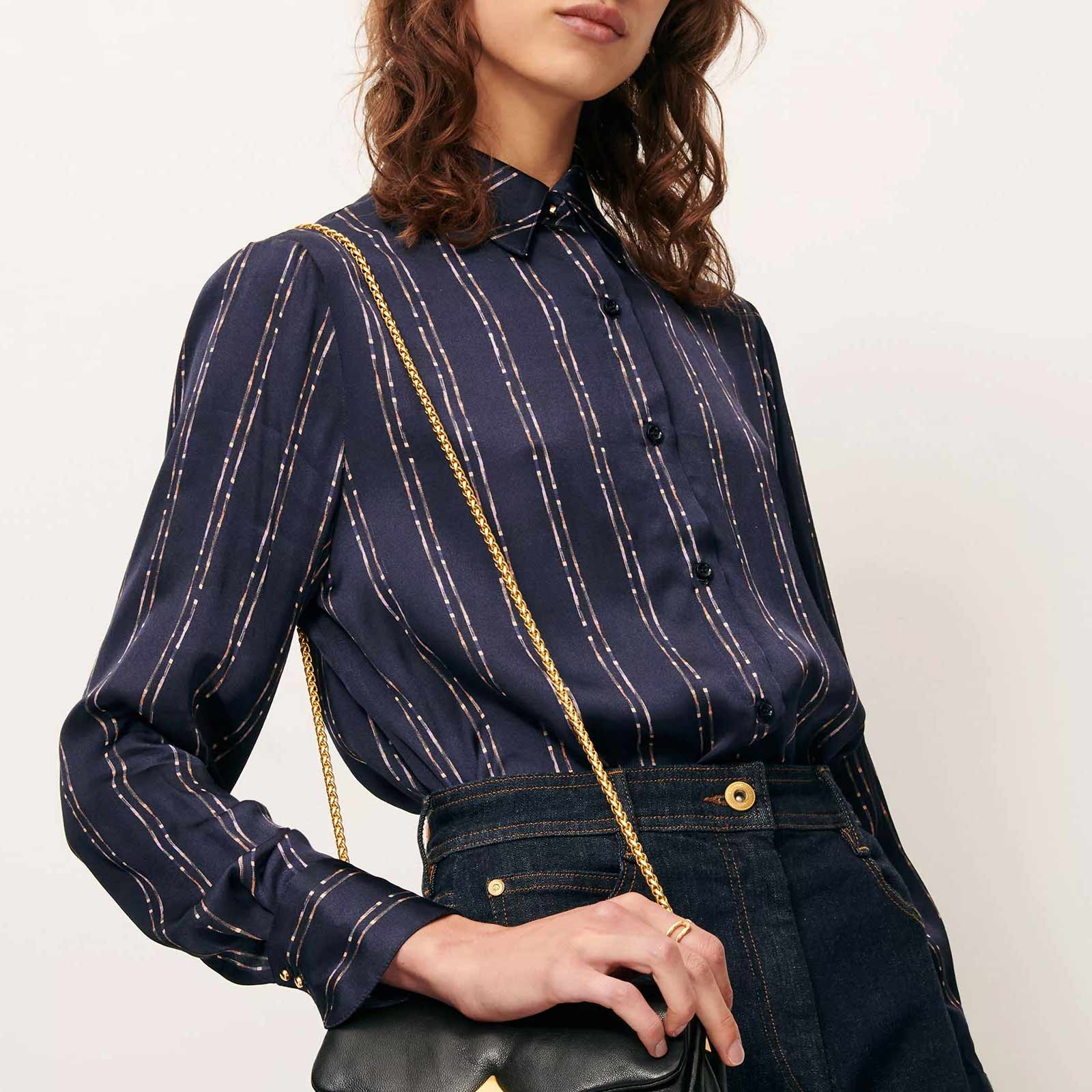 Britjet Blouse navy plumikat Sessùn