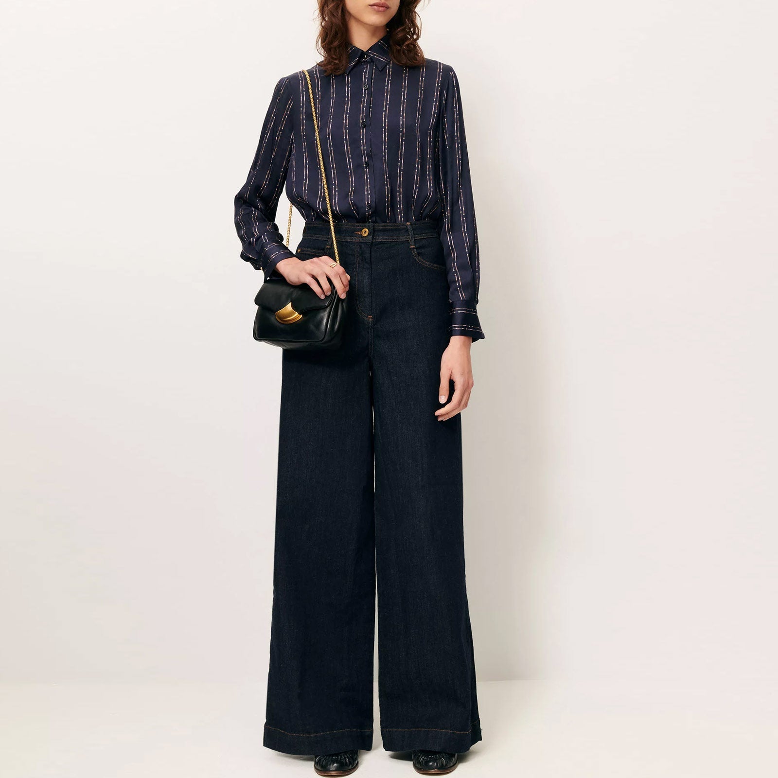 Britjet Blouse navy plumikat Sessùn