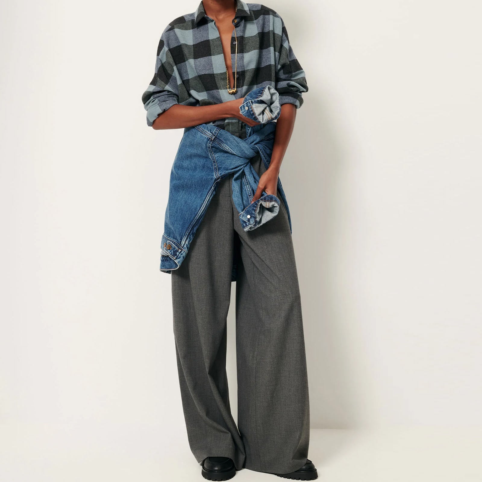 Deliwool Shirt smocky blue Sessùn
