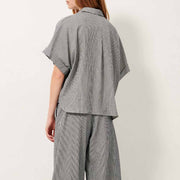 Della Blouse coutil blue