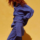 Fontania Blouse office blue Sessùn