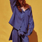 Fontania Blouse office blue Sessùn
