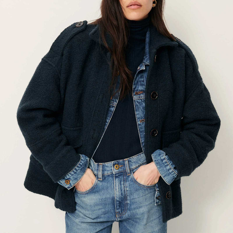 Harrison Short Coat night shadow Sessùn