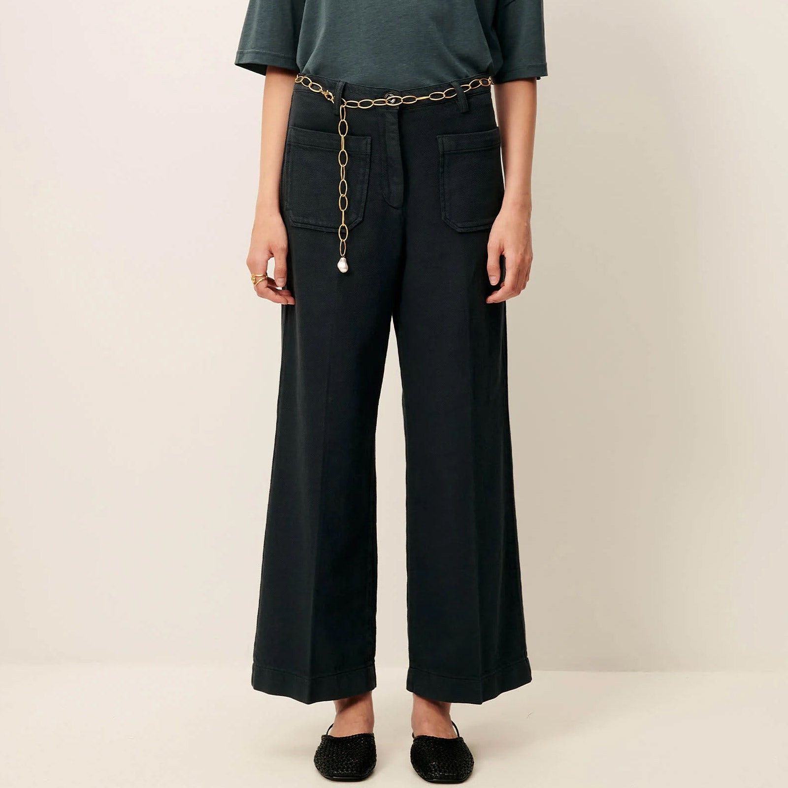Hendrick Pants smoke green Sessùn