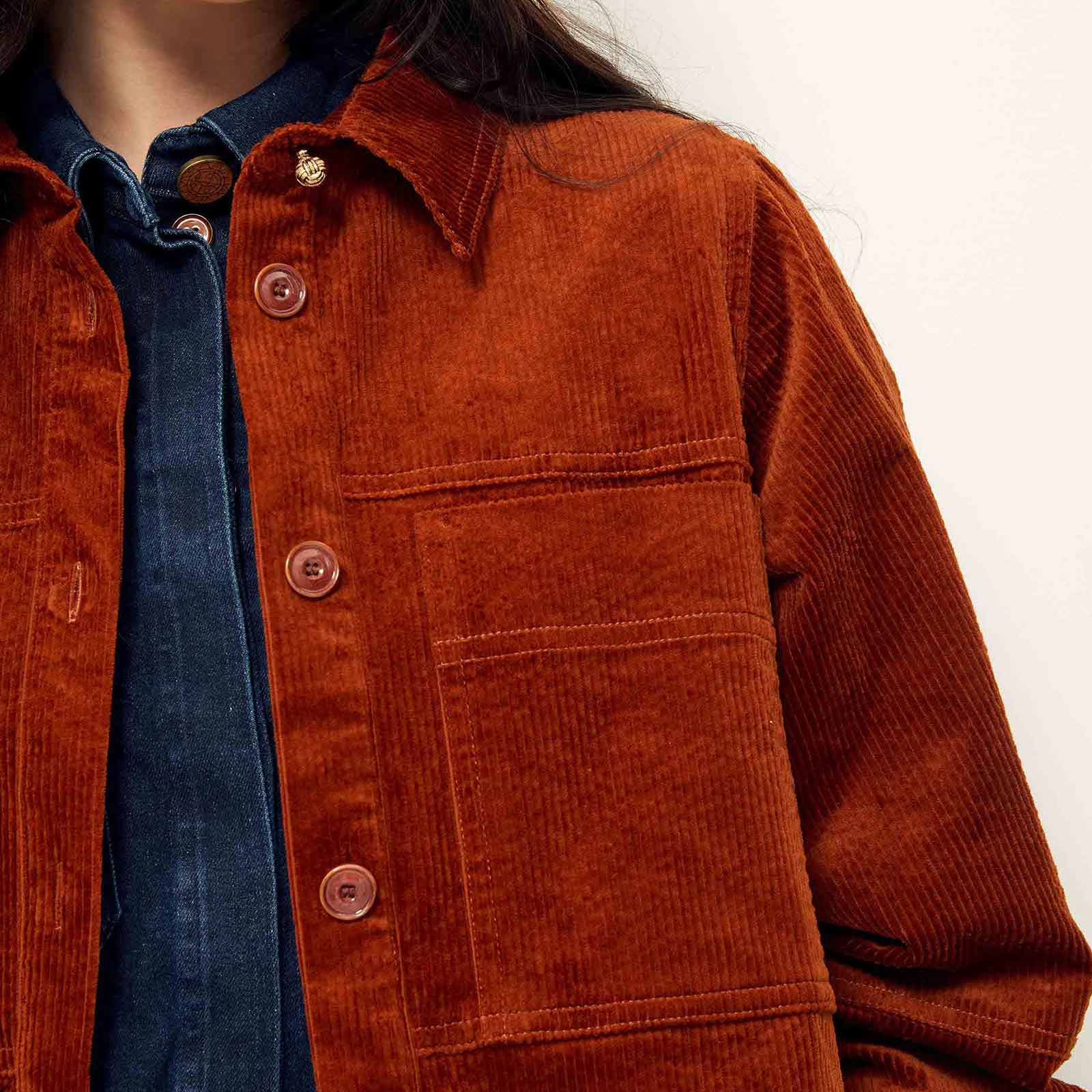 Leone Cord Shirt copper