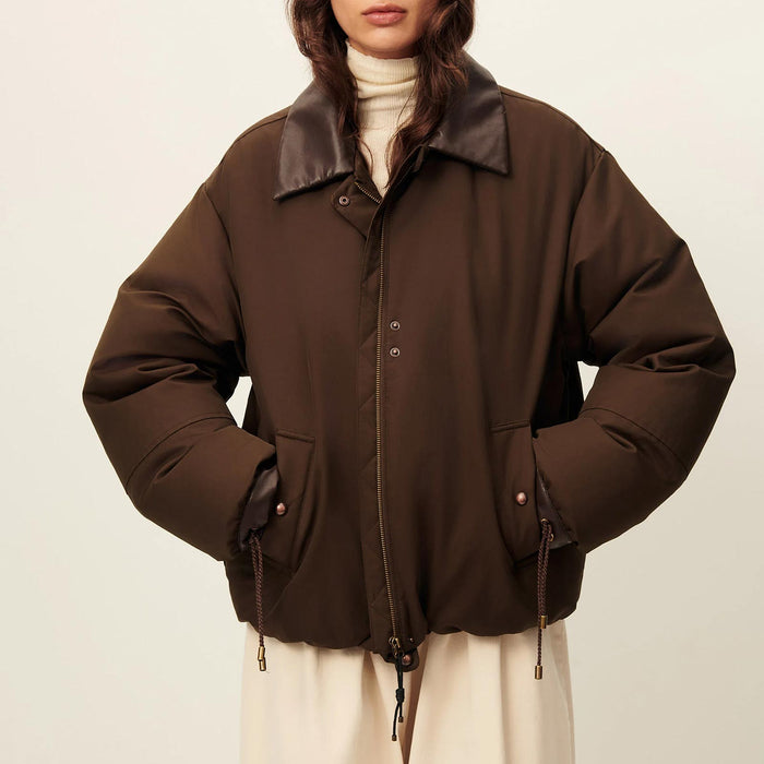Livingcold Oversized Puff Jacket kaki brown