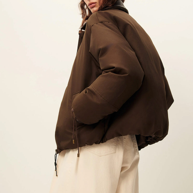 Livingcold Oversized Puff Jacket kaki brown