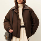 Livingcold Oversized Puff Jacket kaki brown