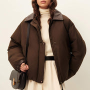 Livingcold Oversized Puff Jacket kaki brown