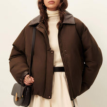 Livingcold Oversized Puff Jacket kaki brown