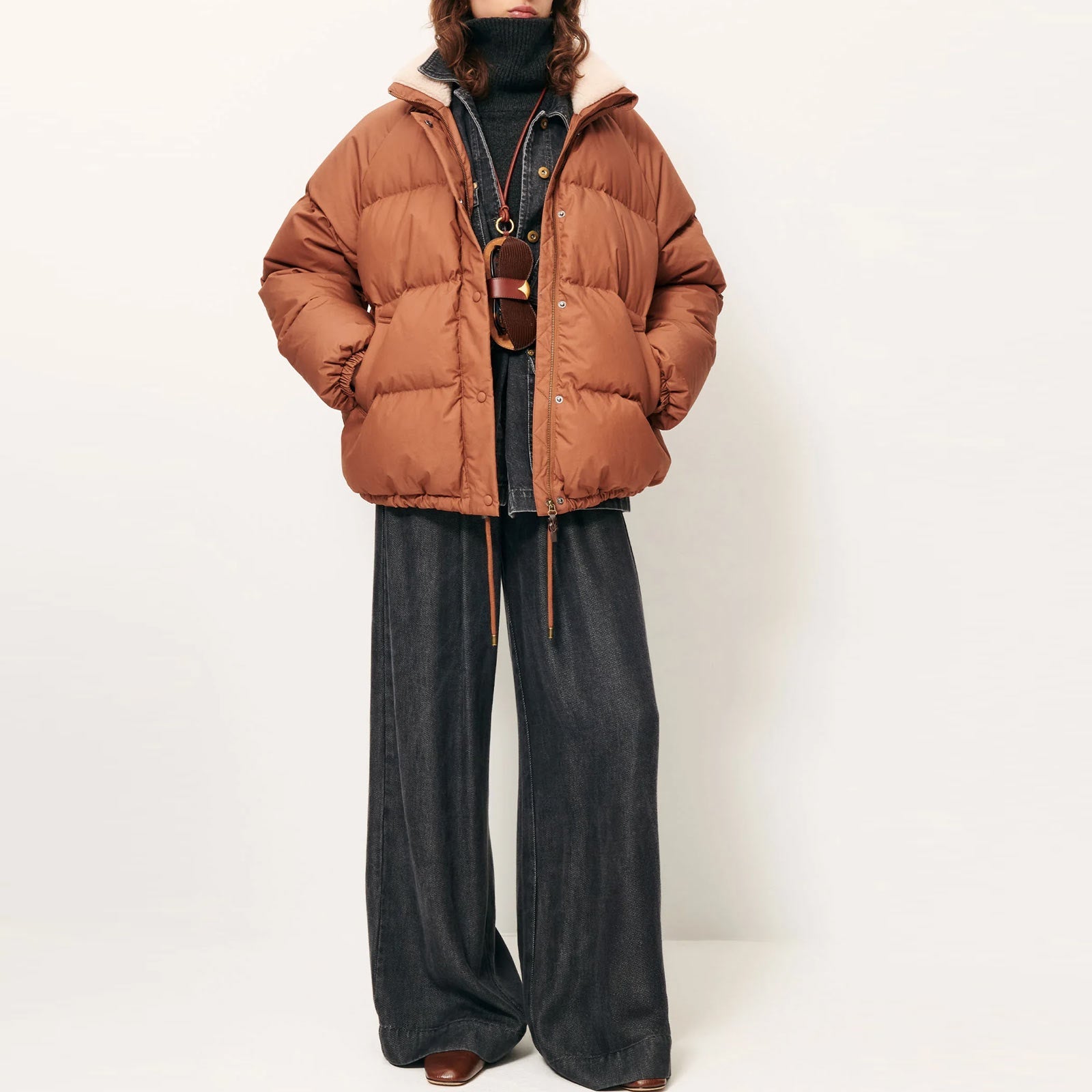 Livingstone Oversized Puff Jacket alezan Sessùn