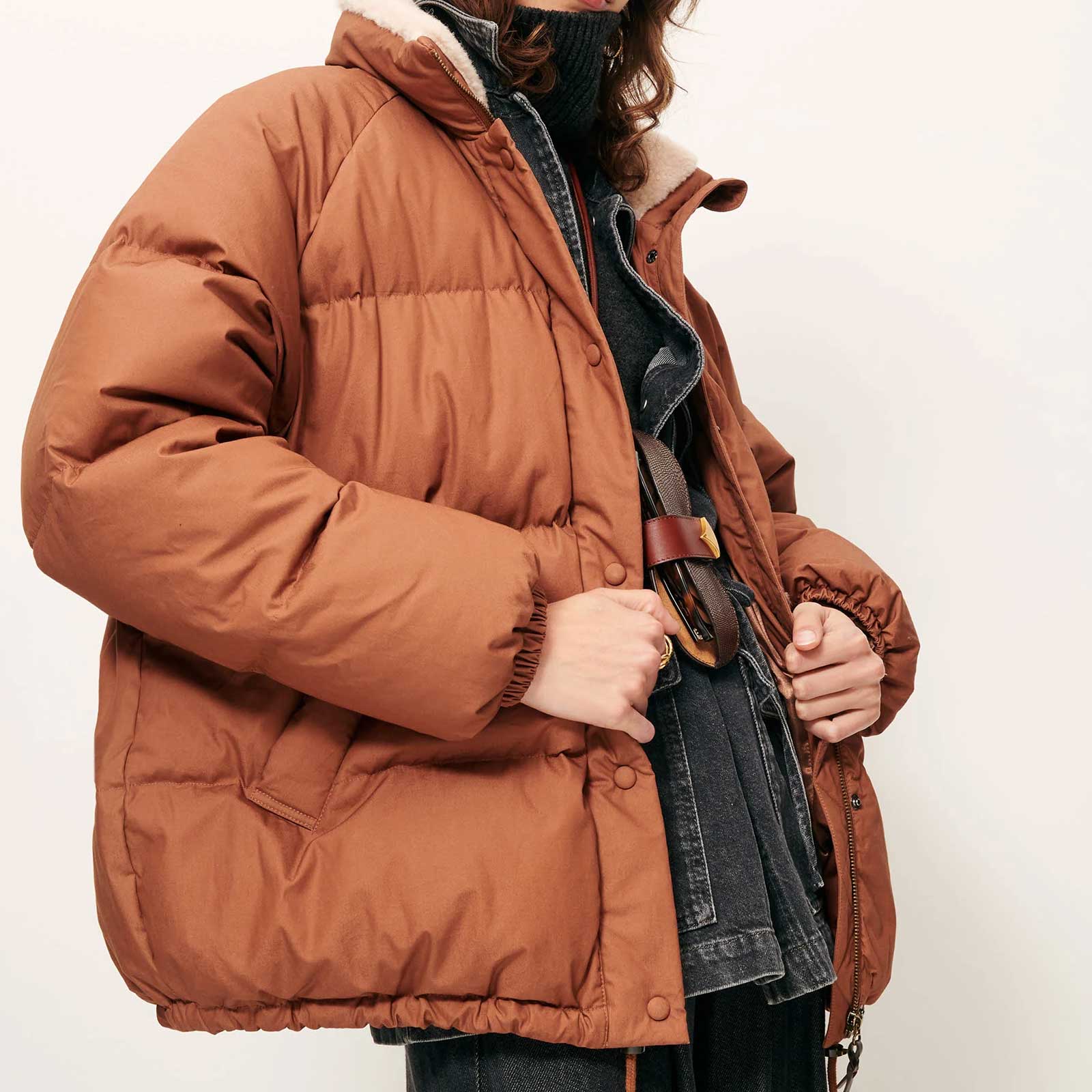 Livingstone Oversized Puff Jacket alezan Sessùn