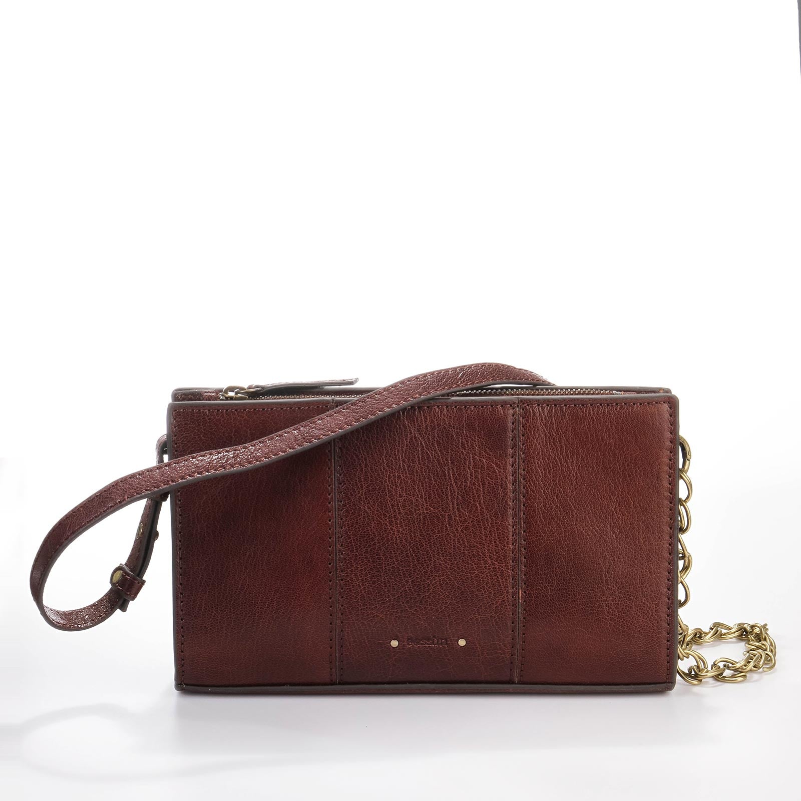 Mini Farawa Leather Bag burgundy