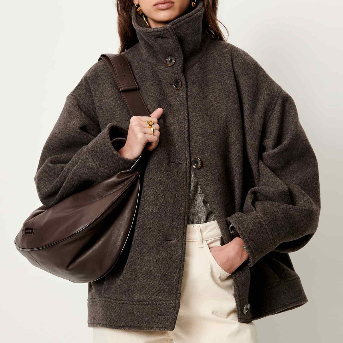 Nariwa Short Coat cinderock
