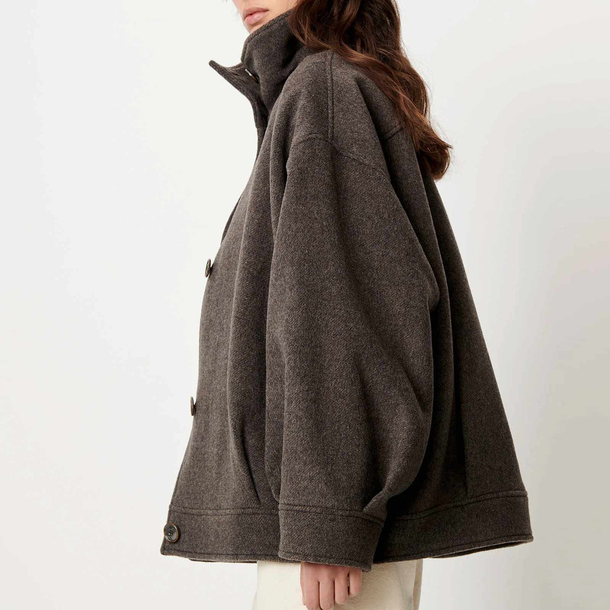 Nariwa Short Coat cinderock