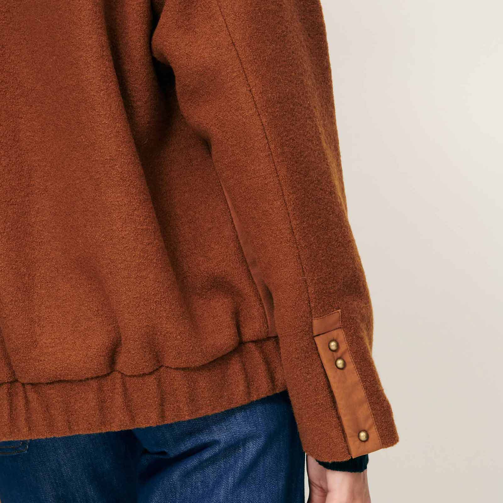 Paopao Boiled Wool Coat bruyère Sessùn