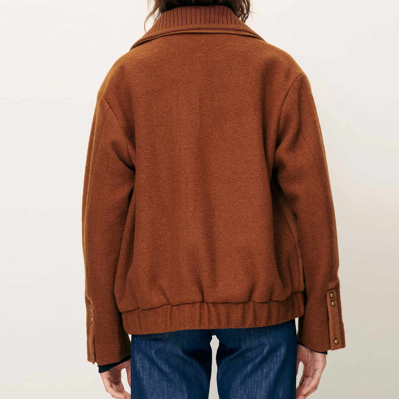 Paopao Boiled Wool Coat bruyère Sessùn