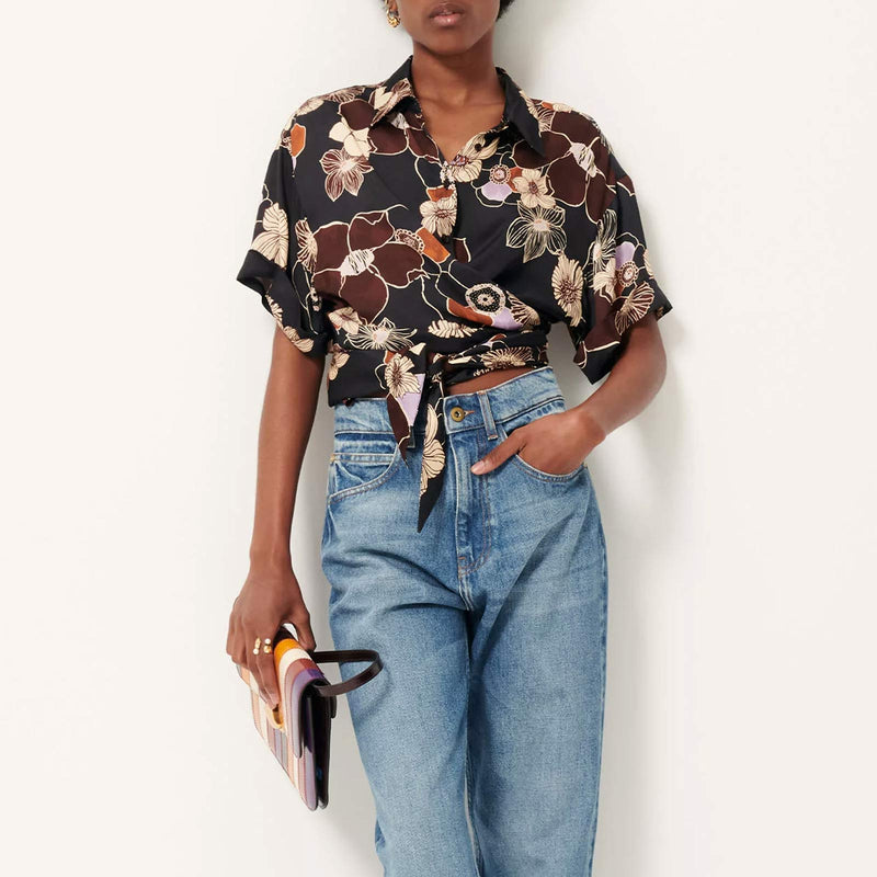 Procida Blouse black hybis Sessùn