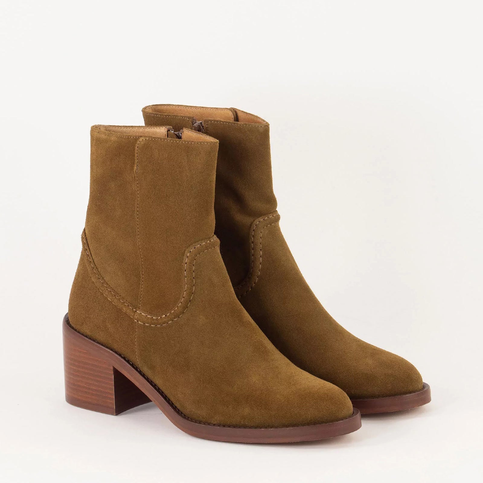 Santalina Leather Boots tobacco suede