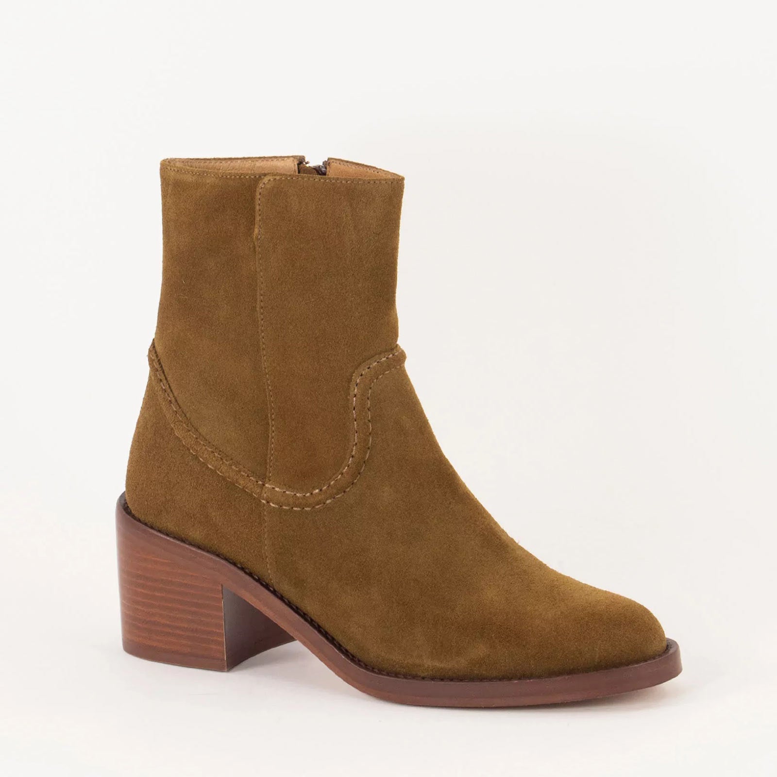 Santalina Leather Boots tobacco suede