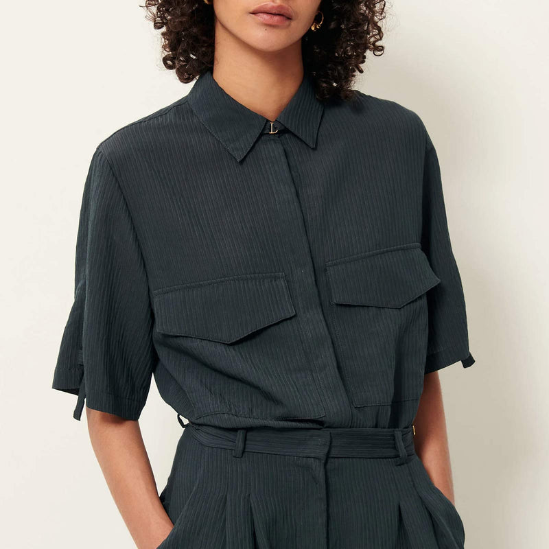 Simonin Shirt smoke green Sessùn