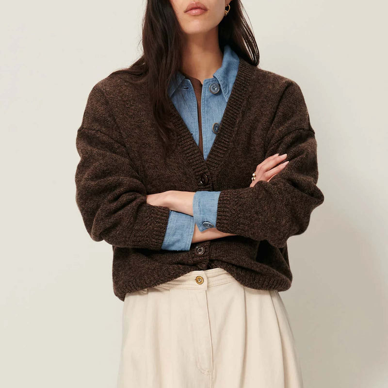 Sweet Monroe Cardigan dark stone Sessùn