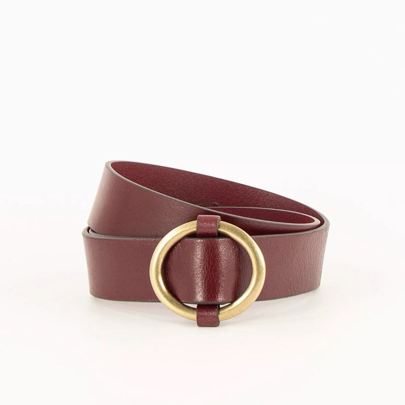 Tisao Leather Belt burgundy