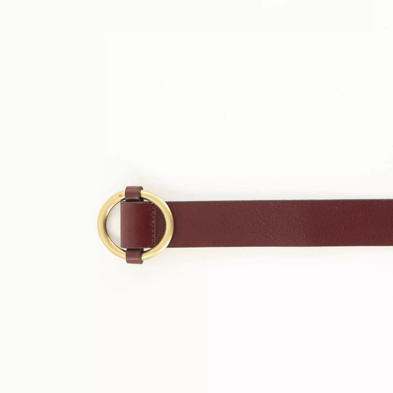 Tisao Leather Belt burgundy