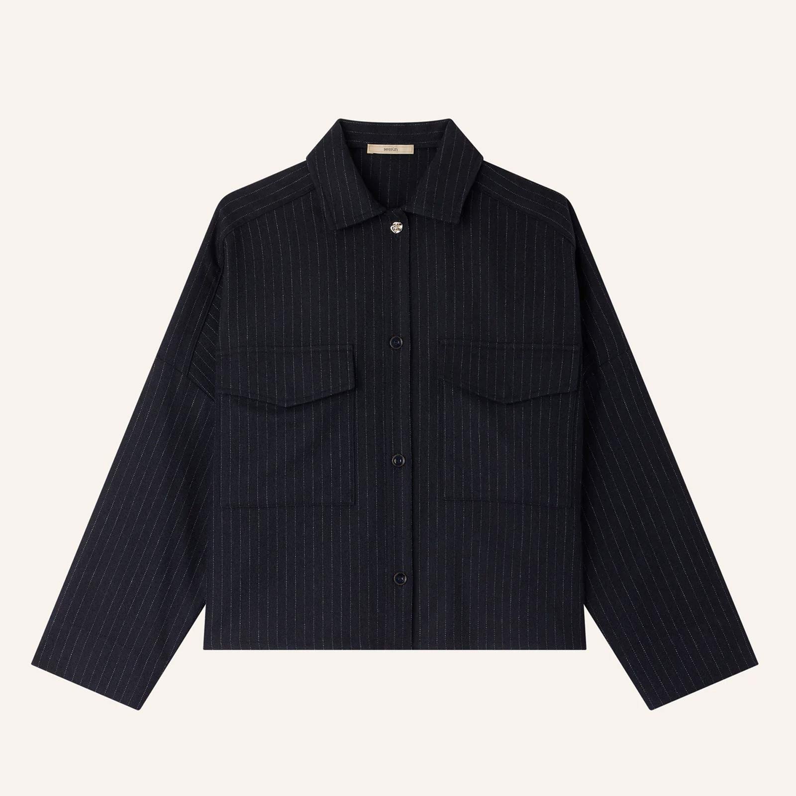 Wiltonia Large Shirt navy/sand Sessùn