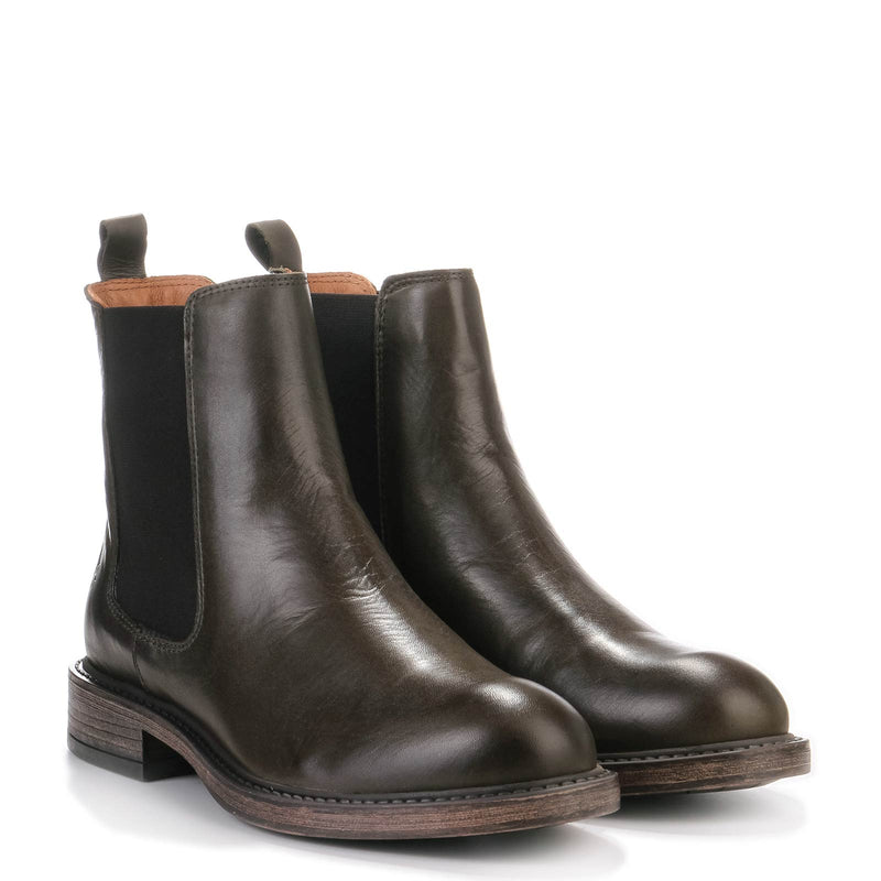 Camryn Chelsea Boots khaki leather Shoedesign Copenhagen