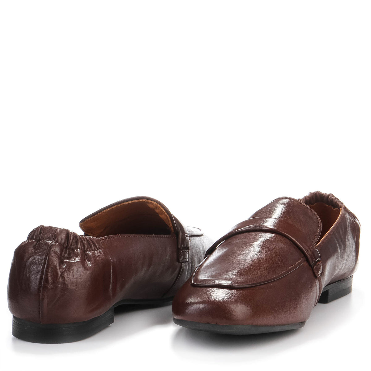 Linnea Leather Ballet Flats ebony