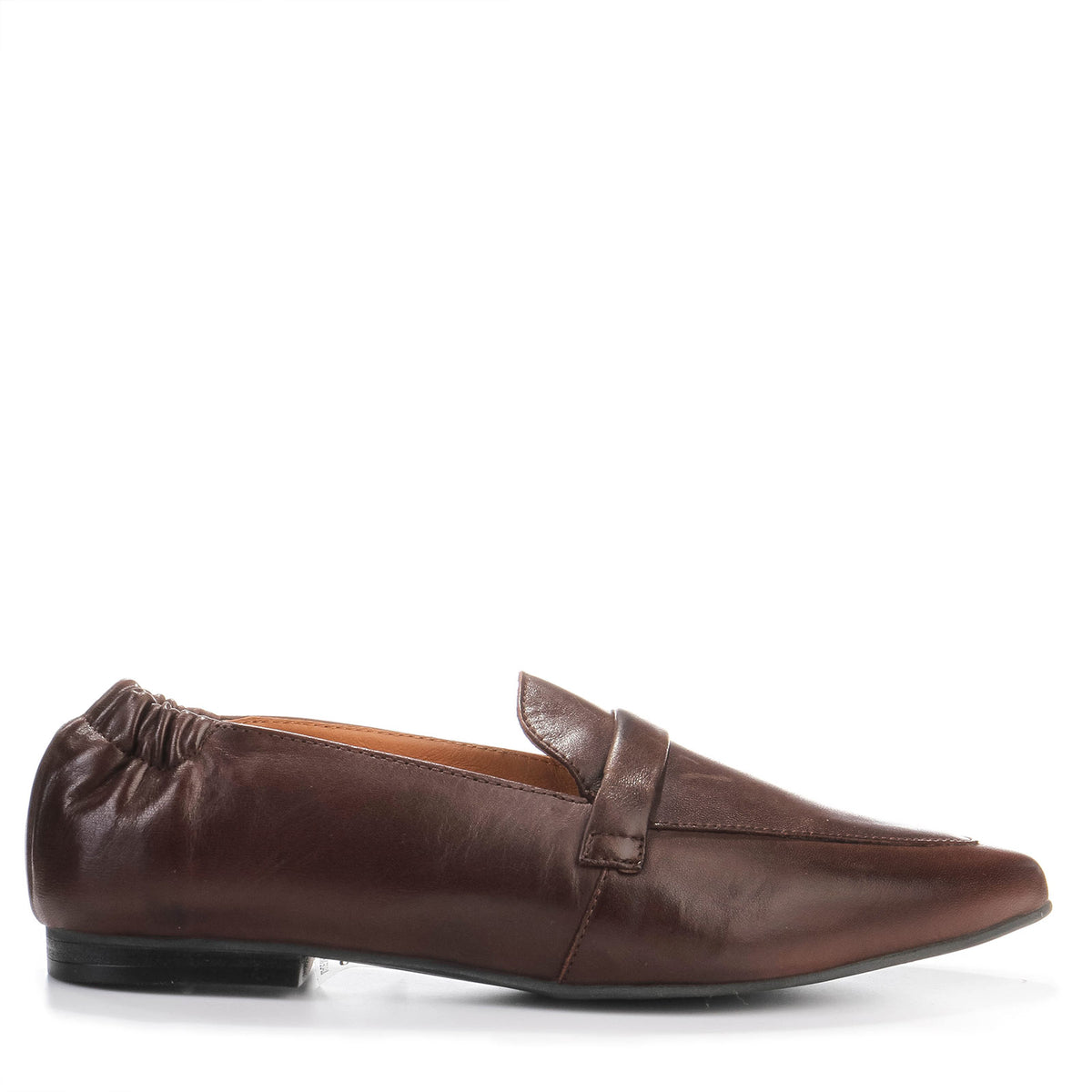 Lucy Leather Ballet Flats ebony