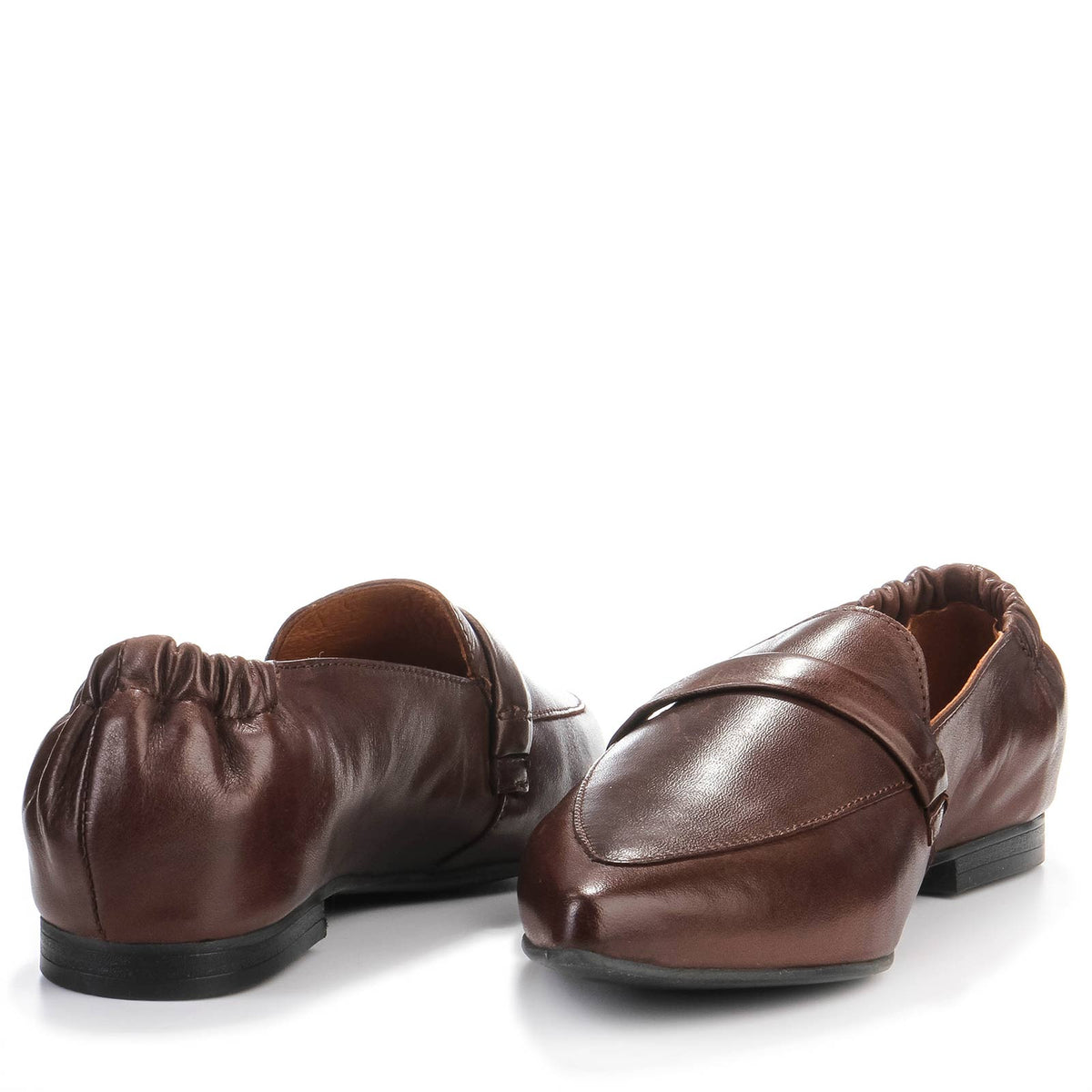 Lucy Leather Ballet Flats ebony